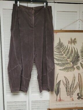 Oska Corduroy Mauve Wide Leg Barrel Pants